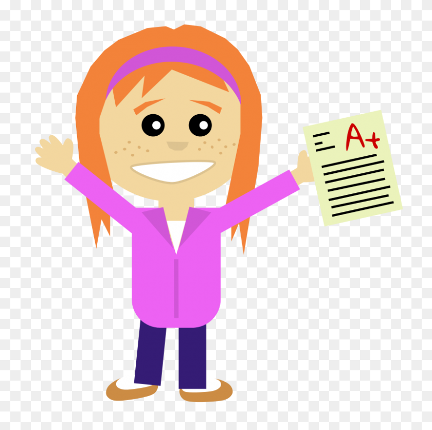 800x796 Free Clipart Happy Girl Scout - Redhead Girl Clipart