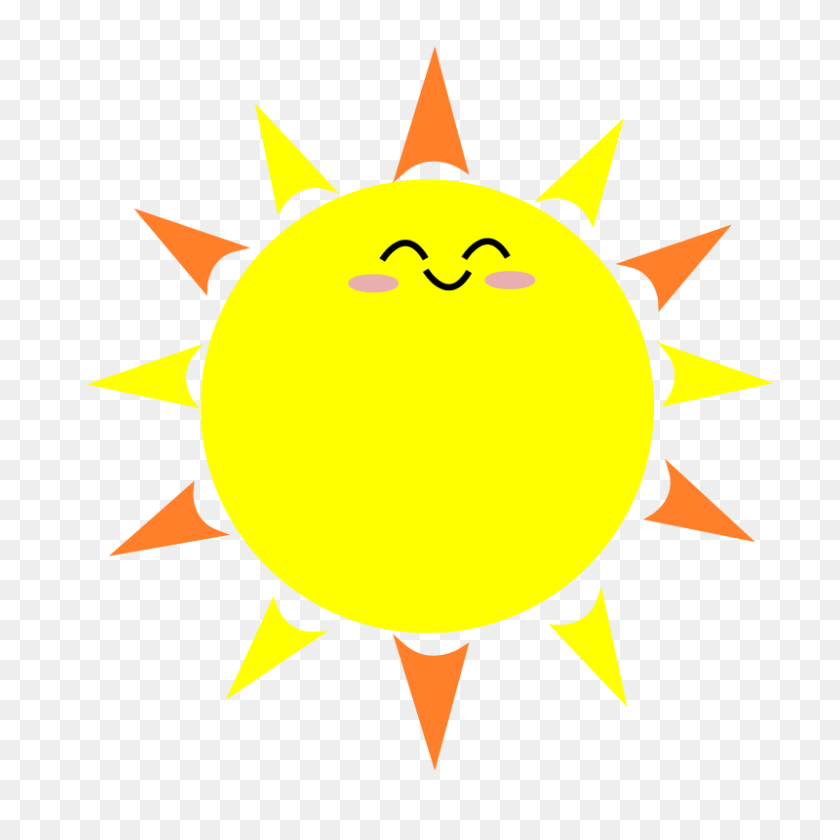 800x800 Free Clipart Happy Sun Pinkpuffball - Imágenes Prediseñadas De Sol Gratis