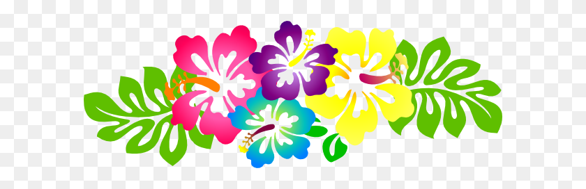 600x212 Imágenes Prediseñadas De Flores Hawaianas Gratuitas - Clipart De Camisa Hawaiana
