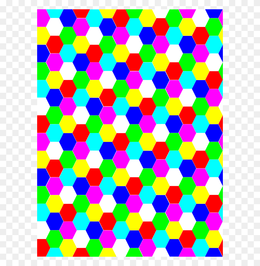 600x800 Free Clipart Hexagonal Tiles Eady - Quilt Clipart