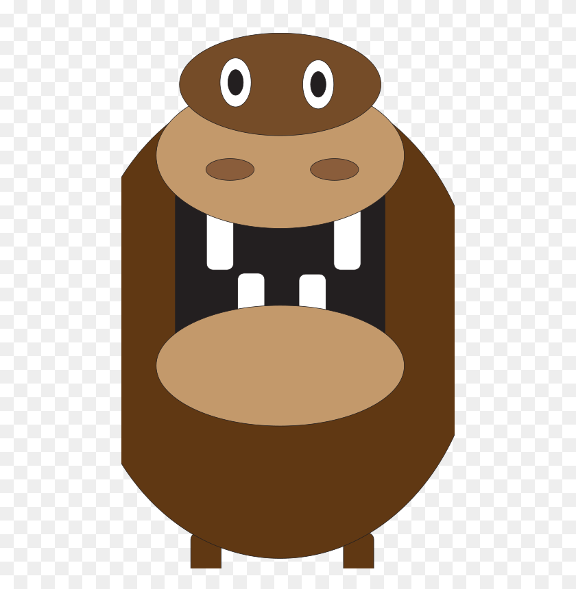 486x800 Free Clipart Hippo - Free Groundhog Clipart