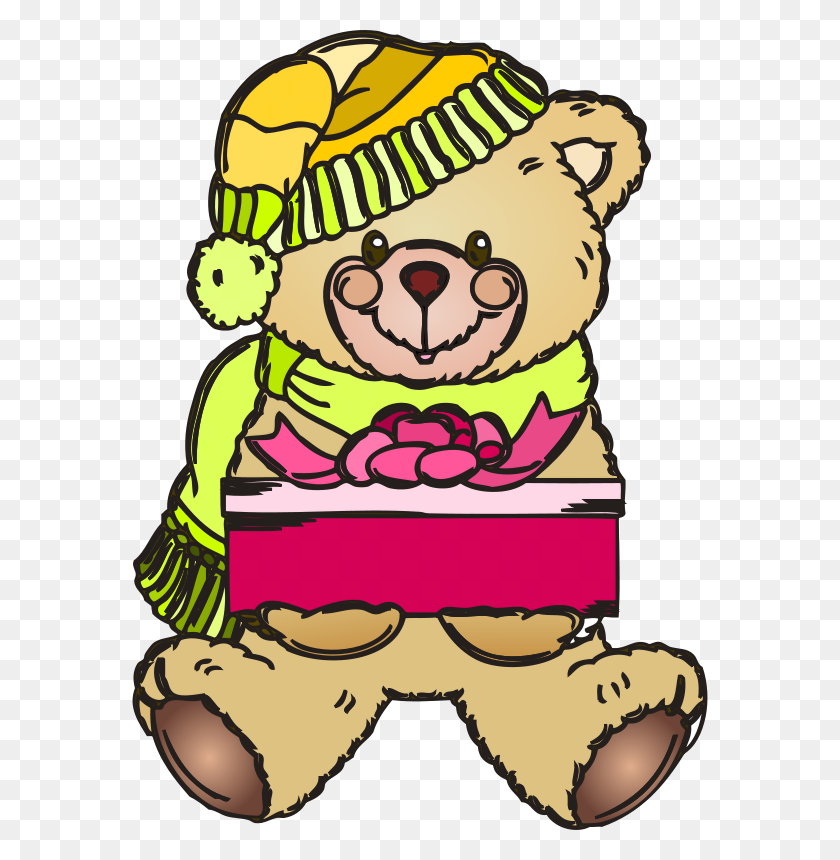 576x800 Free Clipart Holiday Bear Olku - Holiday Images Free Clip Art