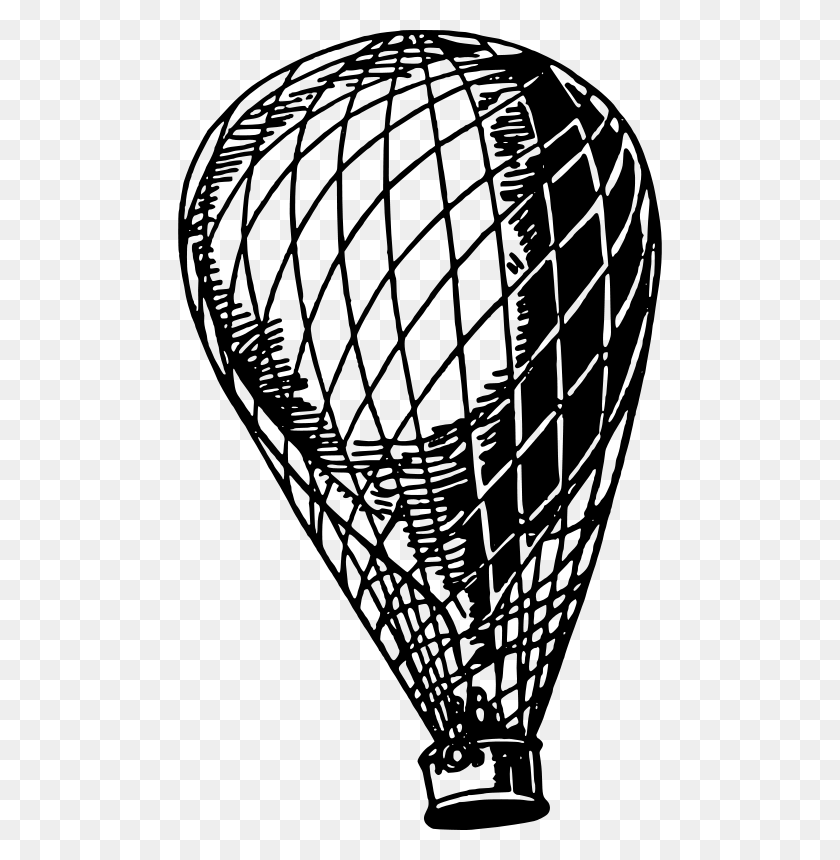 484x800 Free Clipart Hot Air Balloon Liftarn - Air Clipart Black And White