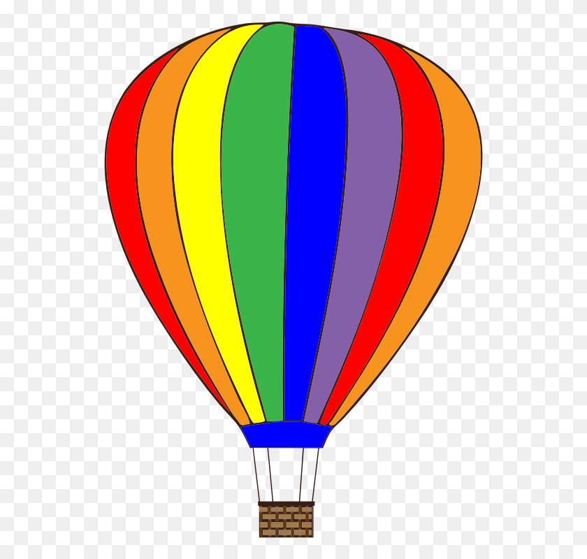 542x740 Free Clipart Hot Air Balloons - Word Balloon Clipart