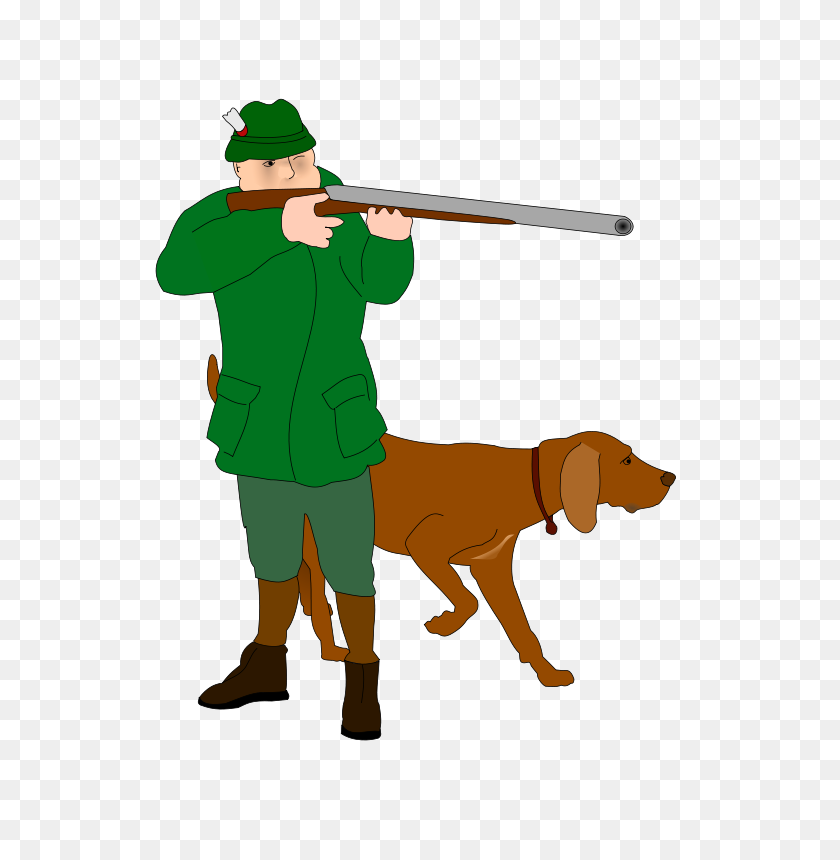 566x800 Free Clipart Hunter Frankes - Free Hunting Clipart