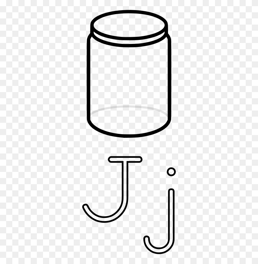 310x800 Free Clipart J Is For Jar Mazeo - J Clipart