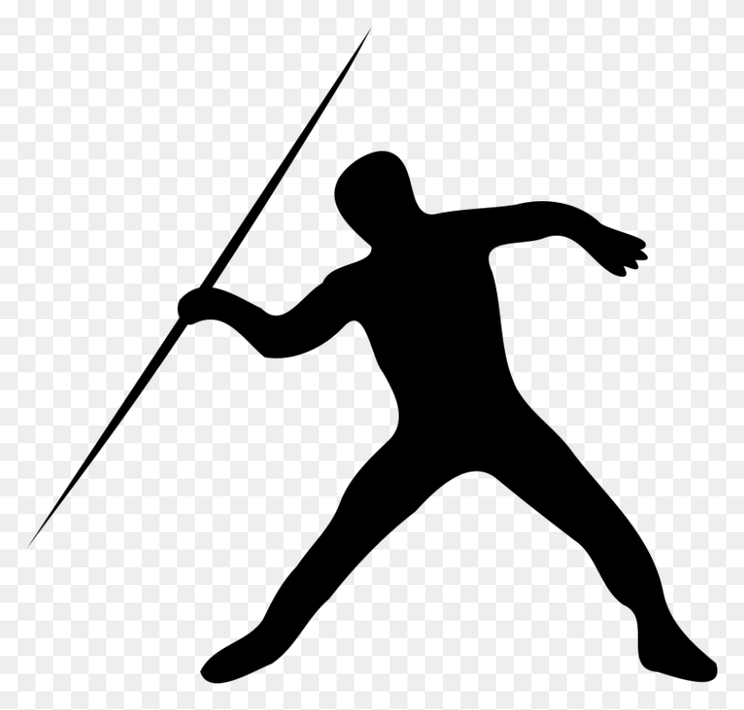 800x760 Free Clipart Javelin Throw Silhouette Laobc - Javelin Clipart