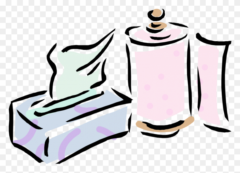 800x559 Free Clipart Kleenex Box And Household Paper Liftarn - Household Clipart