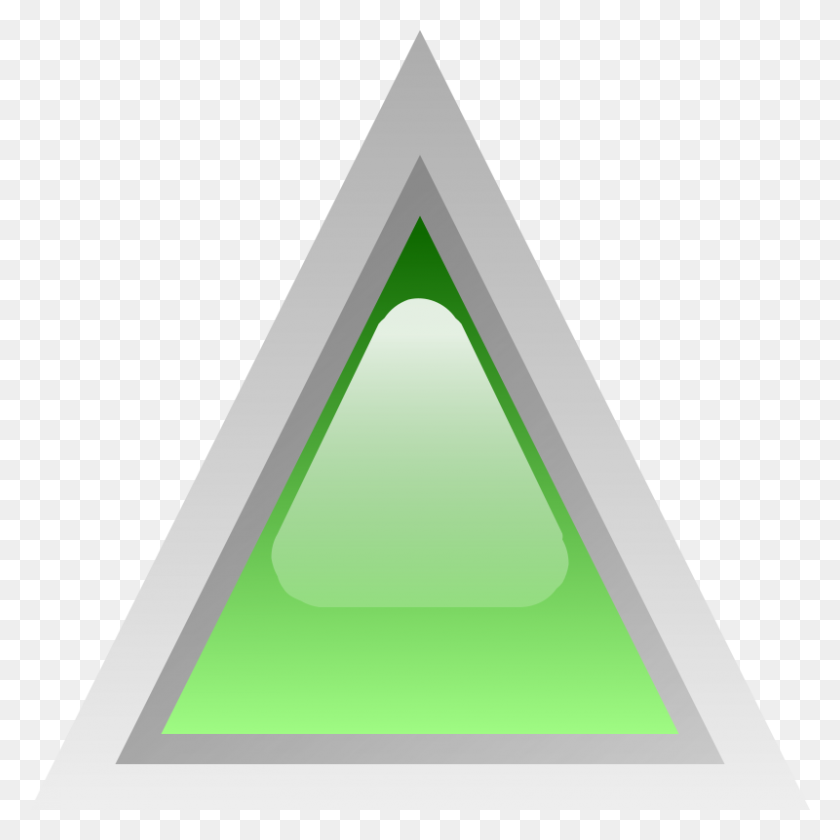 800x800 Free Clipart Led Triangular Green Anonymous - Led Clipart