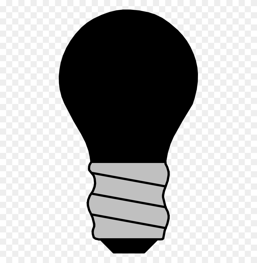 455x800 Free Clipart Light Bulb Off Black Palomaironique - Porthole Clipart