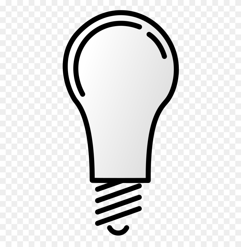 420x800 Free Clipart Lightbulb Off Anonymous - Light Bulb Black And White Clipart