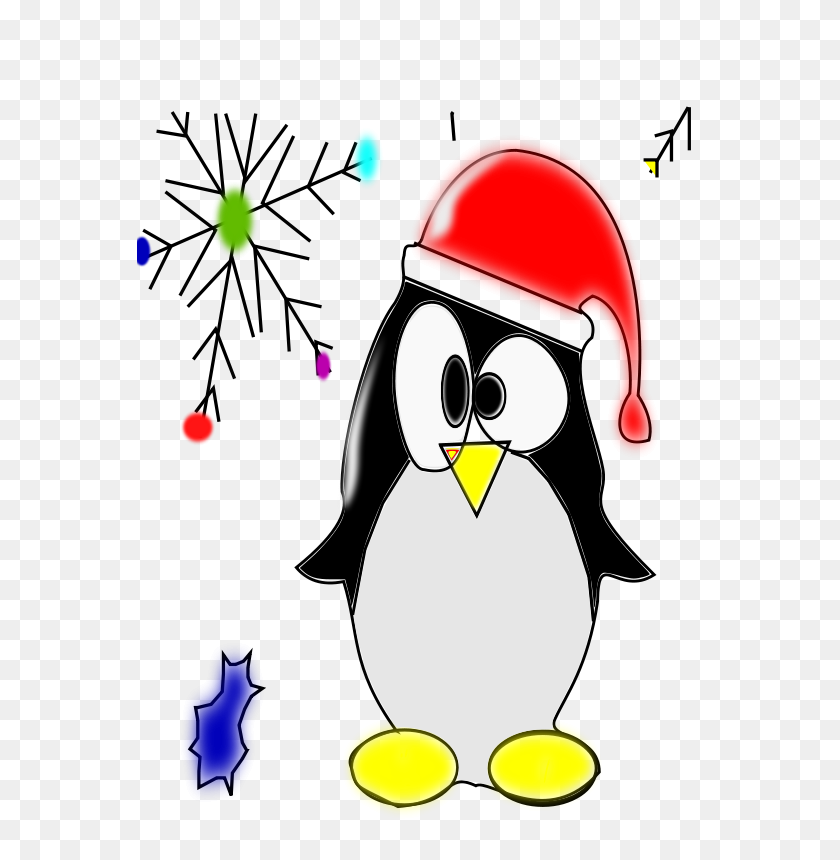 566x800 Free Clipart Linux Penguin Juan David - Penguin Clipart Free