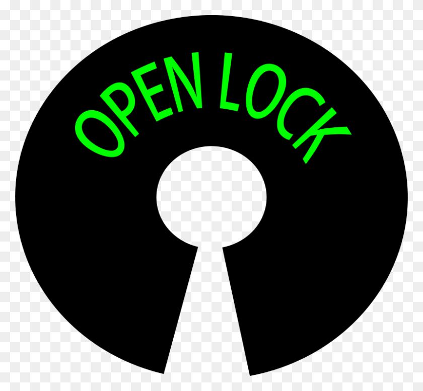 800x736 Free Clipart Logo Open Lock - Islandia Clipart