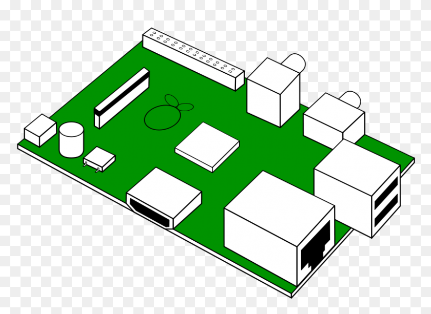 800x568 Free Clipart Looks Like Raspberry Pi Printed Circuit Board Mawoki - Circuit Board Clipart
