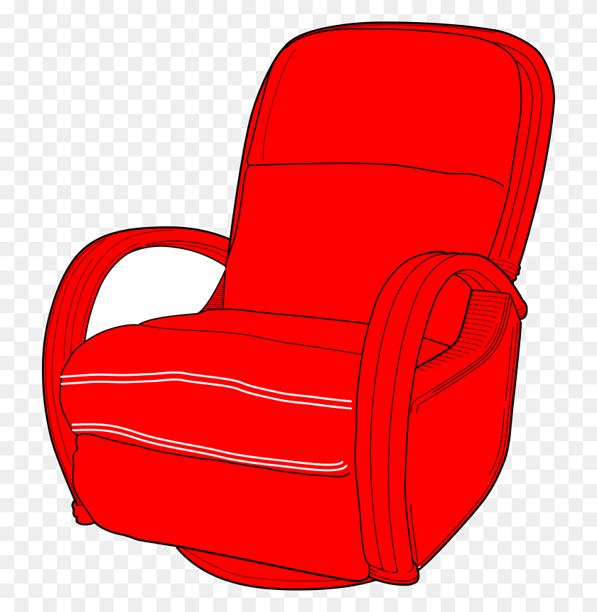 722x800 Клипарт Lounge Chair Red Erlandh - Lounge Chair Clipart