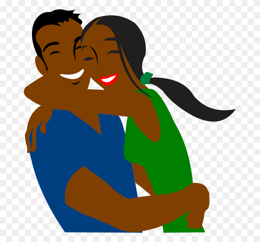 685x720 Free Clipart Man And Woman Hugging - Free Clip Art Hugs