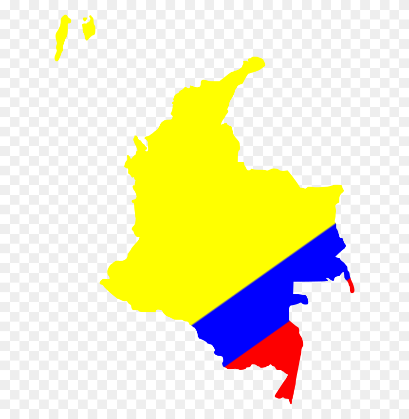 616x800 Free Clipart Map Of Colombia Egonpin - Colombia Clipart