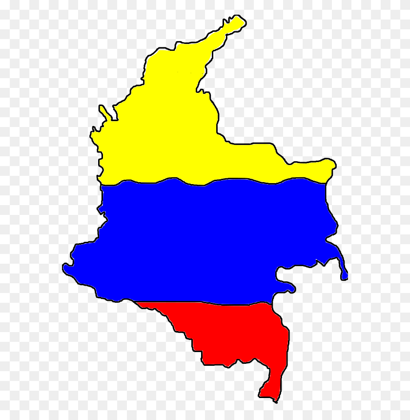 586x800 Free Clipart Mapa Colombia - Colombia Clipart