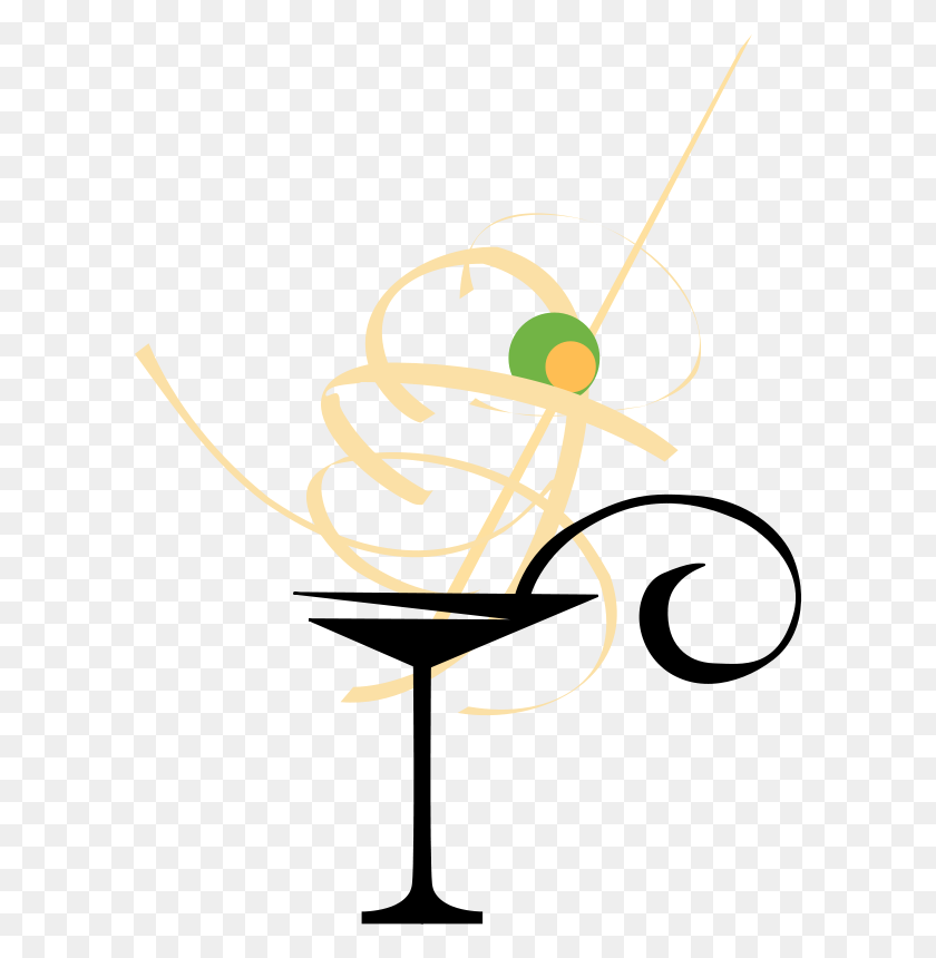 598x800 Free Clipart Martini Glass K Yager Anonymous - Martini Clip Art