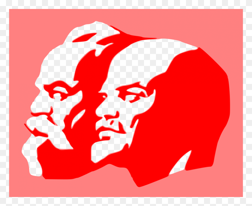 800x644 Free Clipart Marx Y Lenin Worker - Clipart Decepcionado