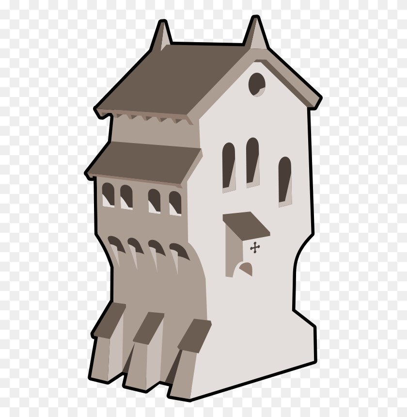 493x800 Free Clipart Medieval Building Tzunghaor - Medieval Castle Clipart