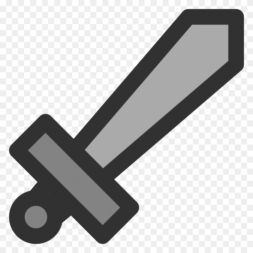 800x800 Free Clipart Metal Sword Icon Qubodup - Sword Clipart