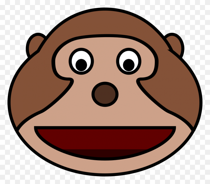 800x695 Free Clipart Monkey Head Laobc - Monkey Head Clipart