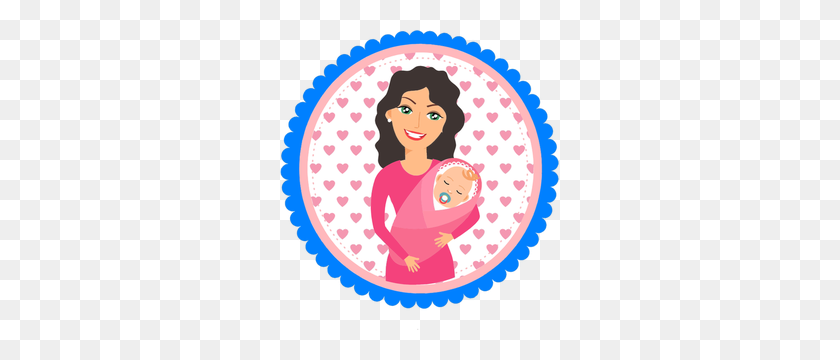 279x300 Free Clipart Mother Holding Baby - Baby New Year Clipart