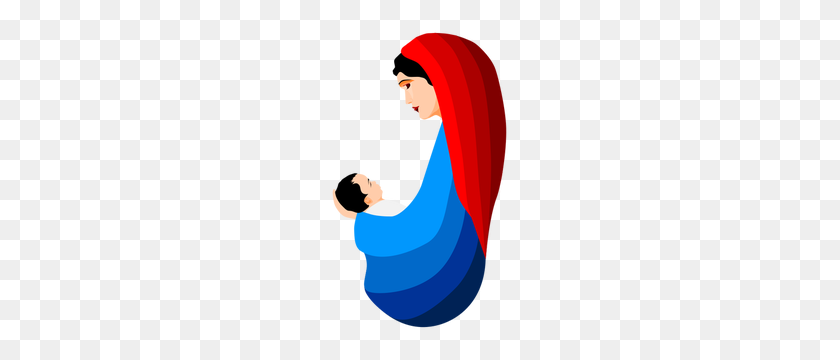 211x300 Free Clipart Mother Holding Baby - Newborn Baby Clipart