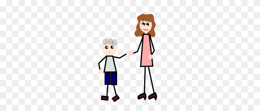 237x300 Free Clipart Mother Son Silhouette - Disobedience Clipart