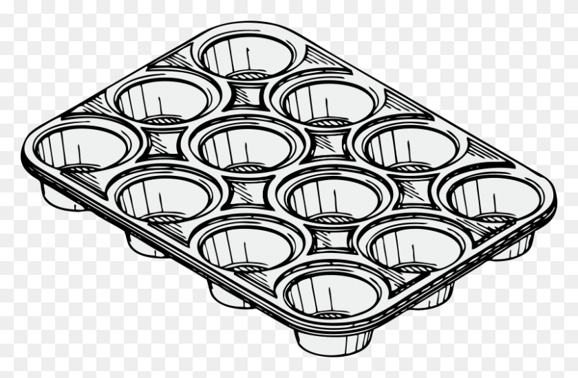 800x503 Free Clipart Muffin Tin Johnny Automatic - Tin Clipart