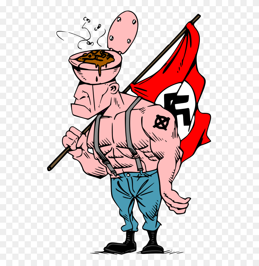 543x800 Free Clipart Nazi Skinhead Liftarn - Nazi Flag Clipart