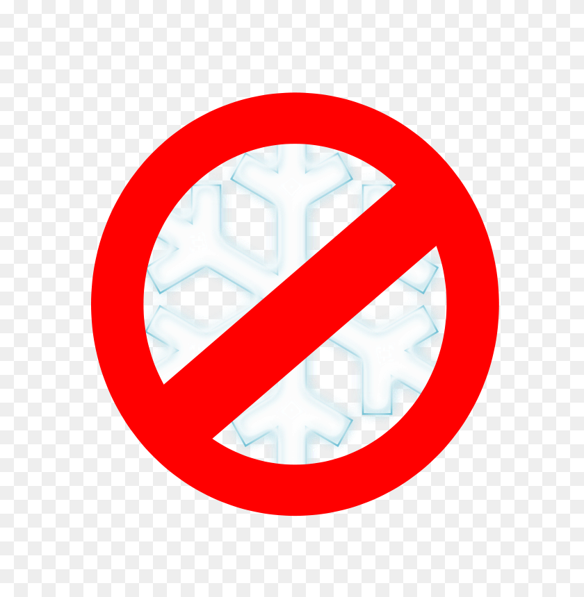 693x800 Free Clipart No To Snow! - Snow Clipart