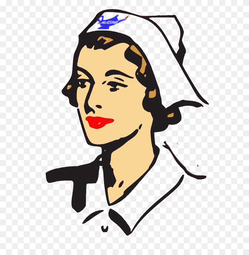 603x800 Free Clipart Nurses Cap Bedpanner - Self Portrait Clipart