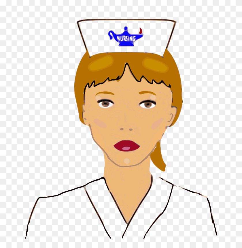 712x800 Free Clipart Nursing Cap Bedpanner - Nurse Cap Clipart