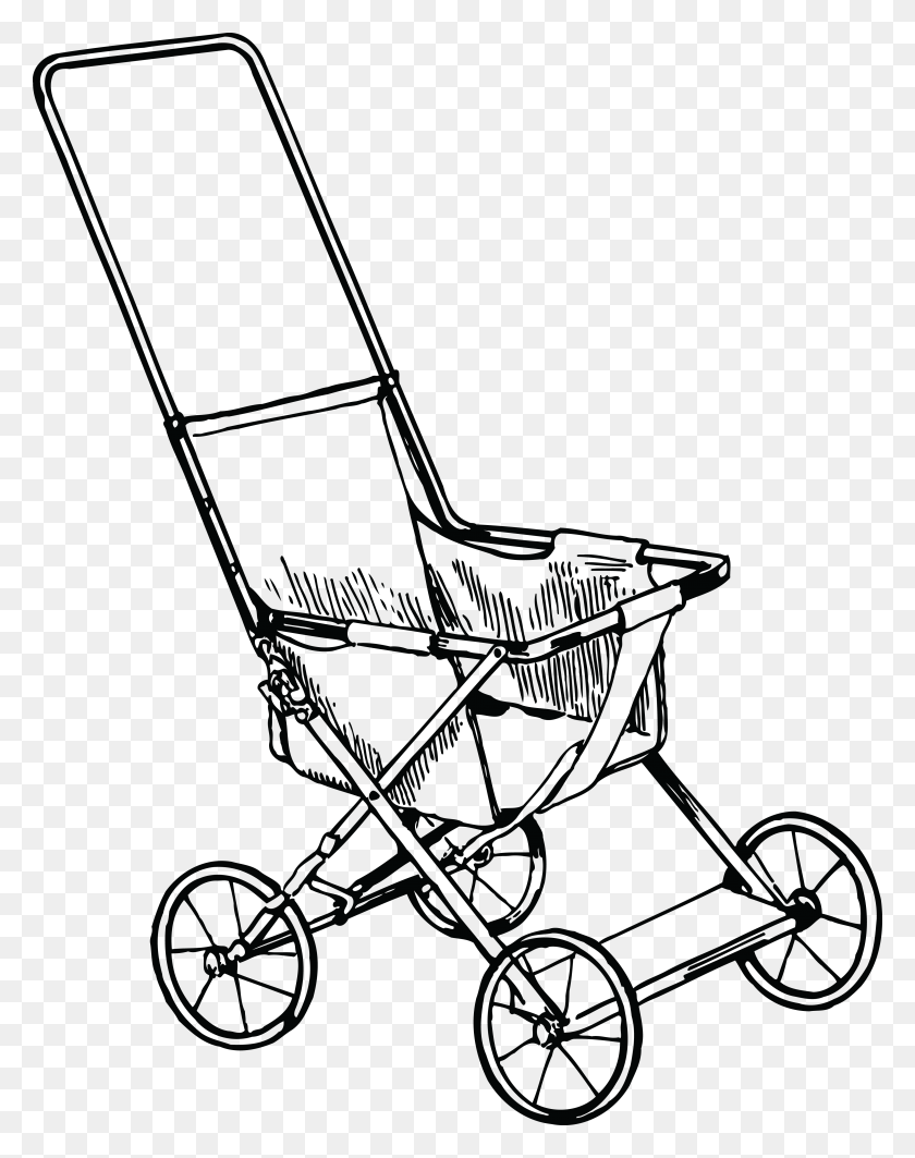 4000x5148 Free Clipart Of A Baby Stroller - Baby Stroller Clipart