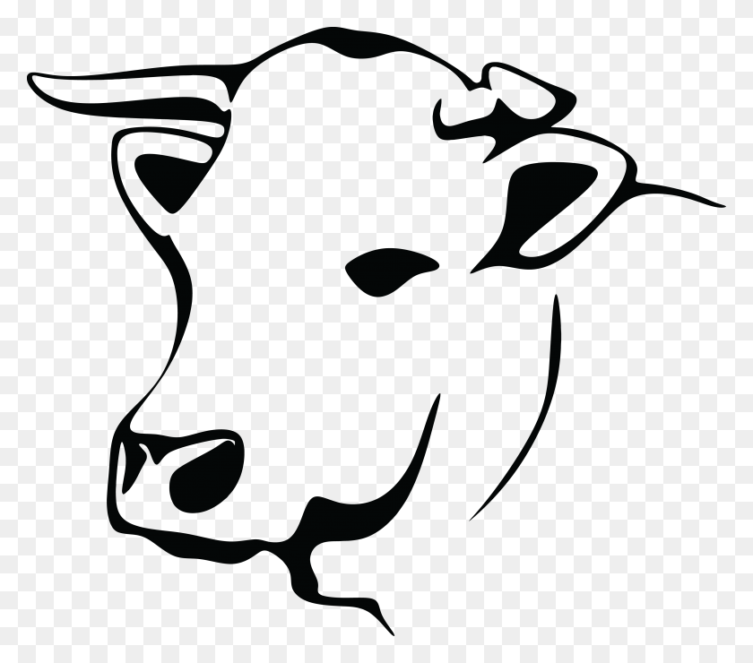 4000x3488 Free Clipart Of A Black And White Cow - Noahs Ark Clip Art Black And White