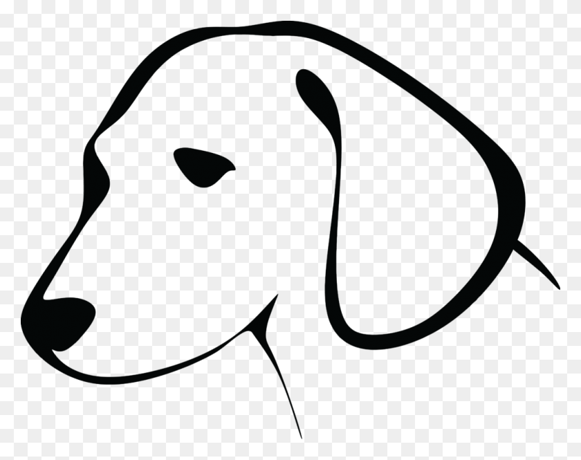 1024x795 Free Clipart Of A Black And White Dog Head Clip Art - Pets Clipart Black And White