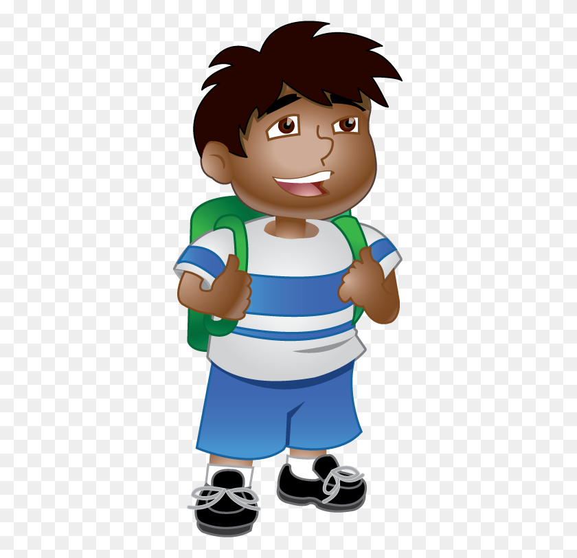 335x752 Free Clipart Of A Boy - Short Person Clipart