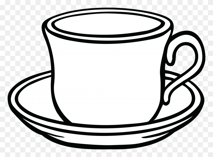 4000x2864 Free Clipart Of A Cup Of Coffee And Saucer - Free Clipart Coffee Cup Steaming