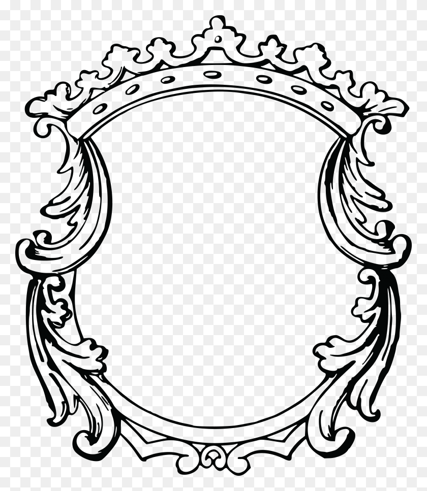 4000x4654 Free Clipart Of A Fancy Floral Frame - Floral Frame PNG
