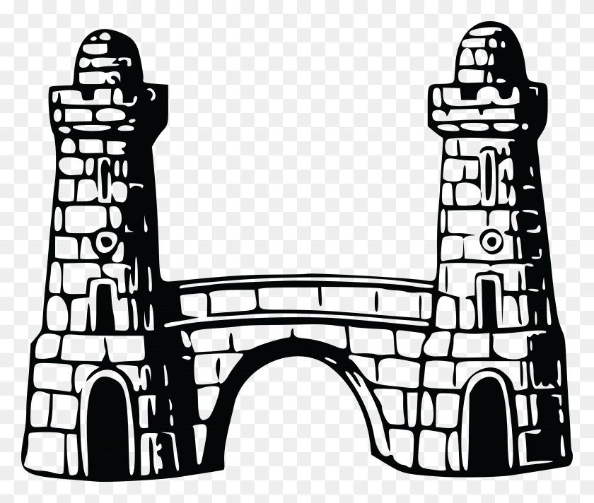 4000x3346 Free Clipart Of A Fortress Bridge - Fort Clipart