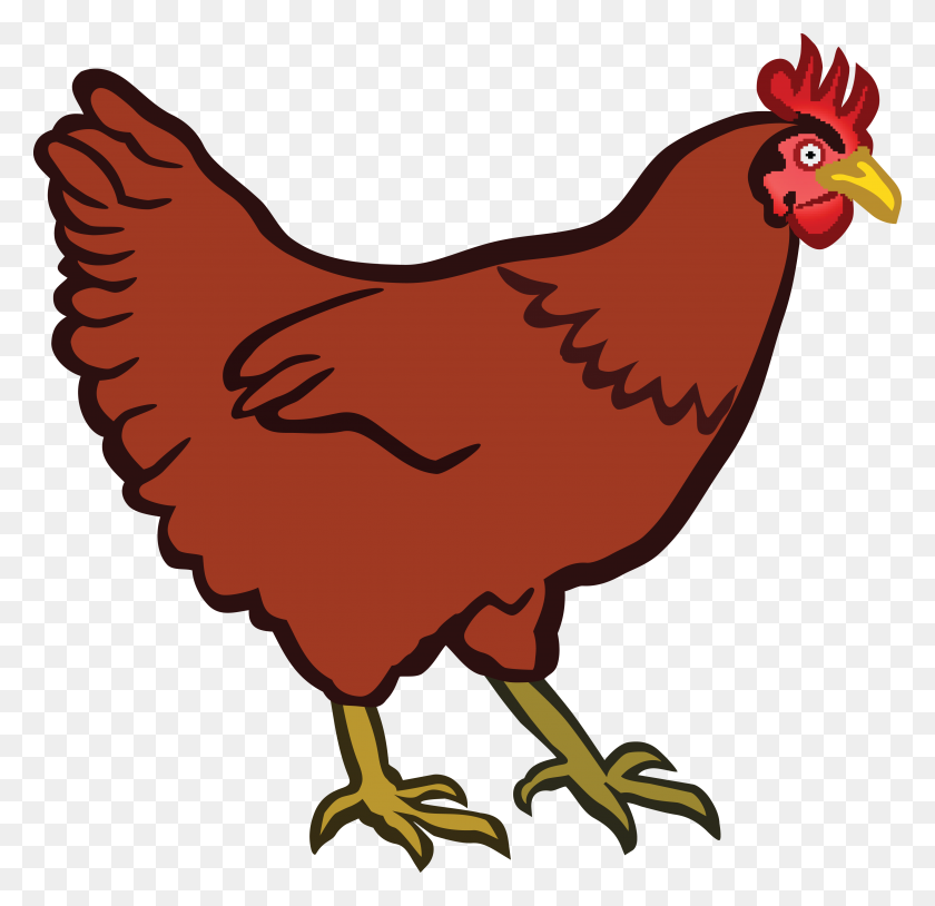 4000x3867 Free Clipart Of A Hen Clip Art - Chicken Clipart PNG