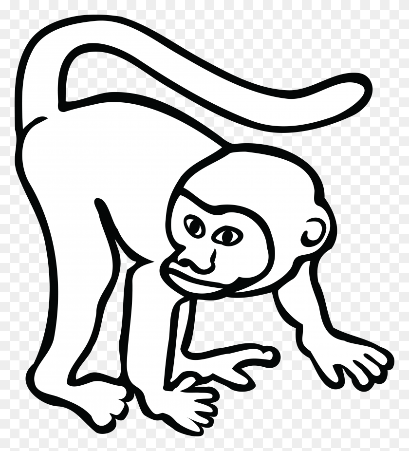 4000x4442 Free Clipart Of A Monkey - Propane Clipart