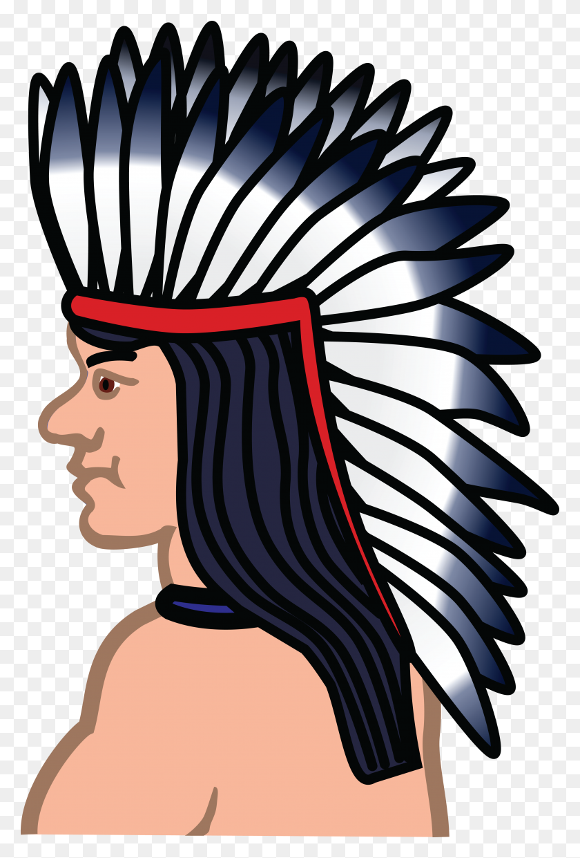 4000x6060 Free Clipart Of A Native American Indian - Native American Clipart
