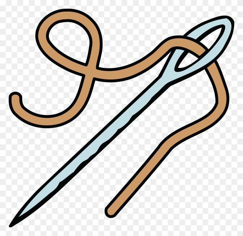 4000x3887 Free Clipart Of A Needle And Thread - Needle Clipart