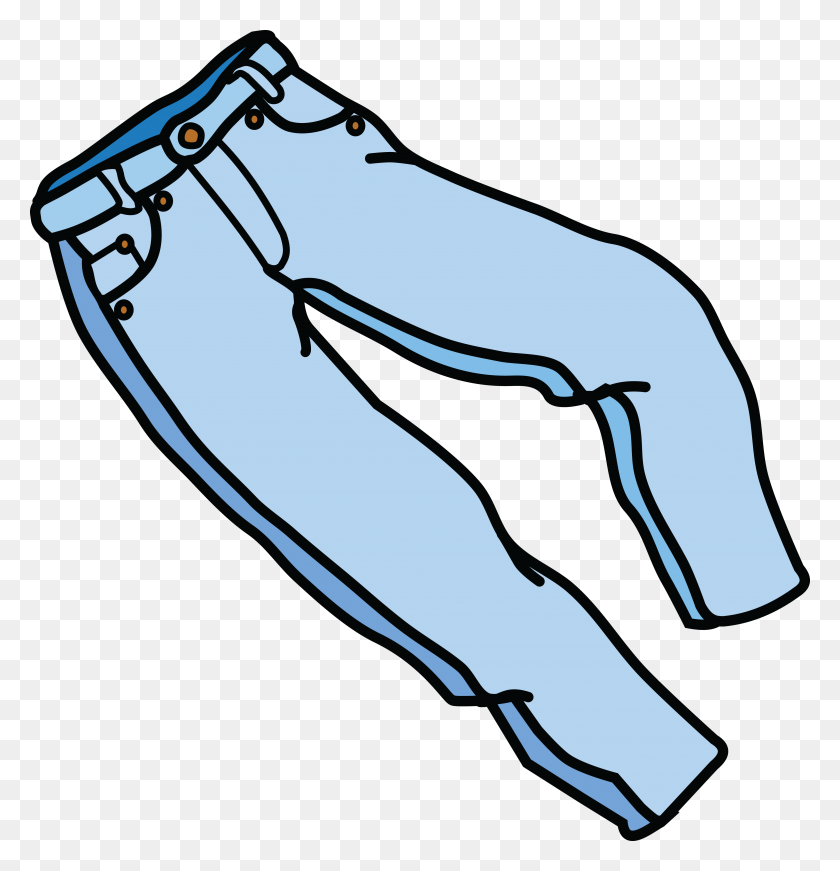4000x4161 Free Clipart Of A Pair Of Jeans - Pick Out Clothes Clipart