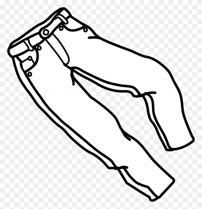 4000x4141 Free Clipart Of A Pair Of Jeans - Wet Clothes Clipart