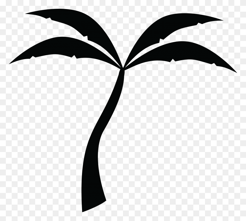 4000x3572 Free Clipart Of A Palm Tree - Palm Leaf PNG