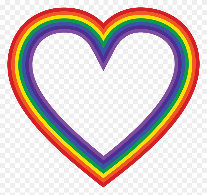 4000x3746 Free Clipart Of A Rainbow Heart - Rainbow Images Clip Art